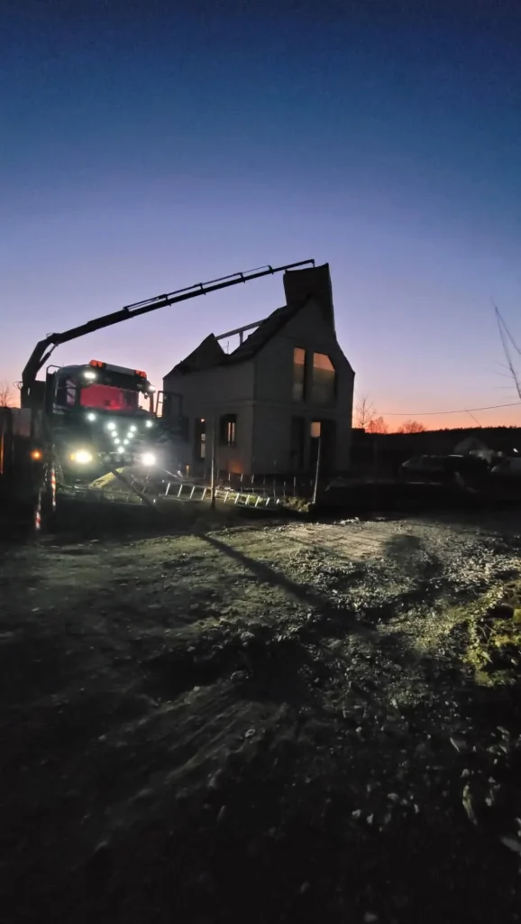 Dźwig HDS w użyciu