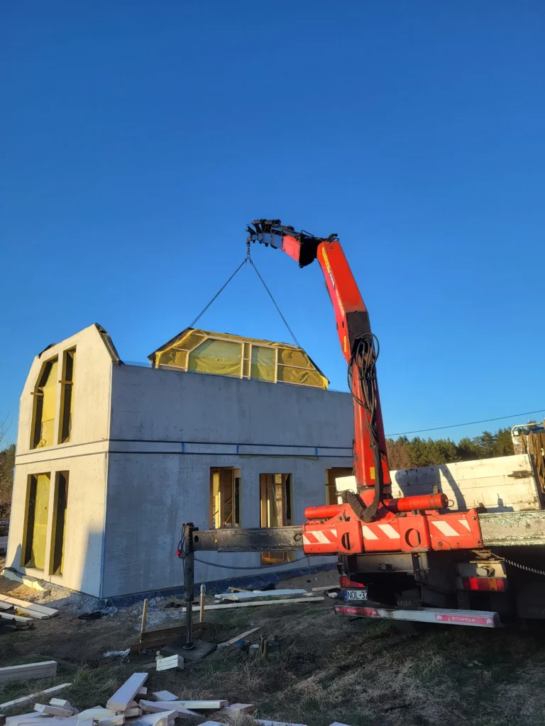 Dźwig HDS w użyciu